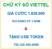 CHỮ KÝ SỐ VIETTEL BÌNH DƯƠNG